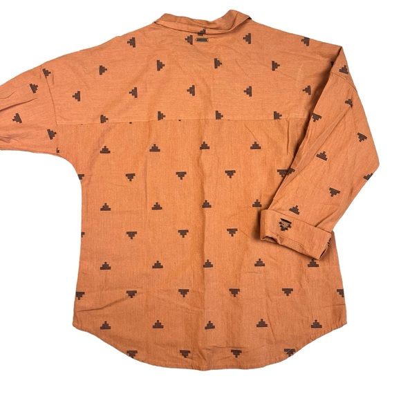 Prana NEW Lens flair top in Dark ale southwestern style top SZ L - Picture 3 of 7